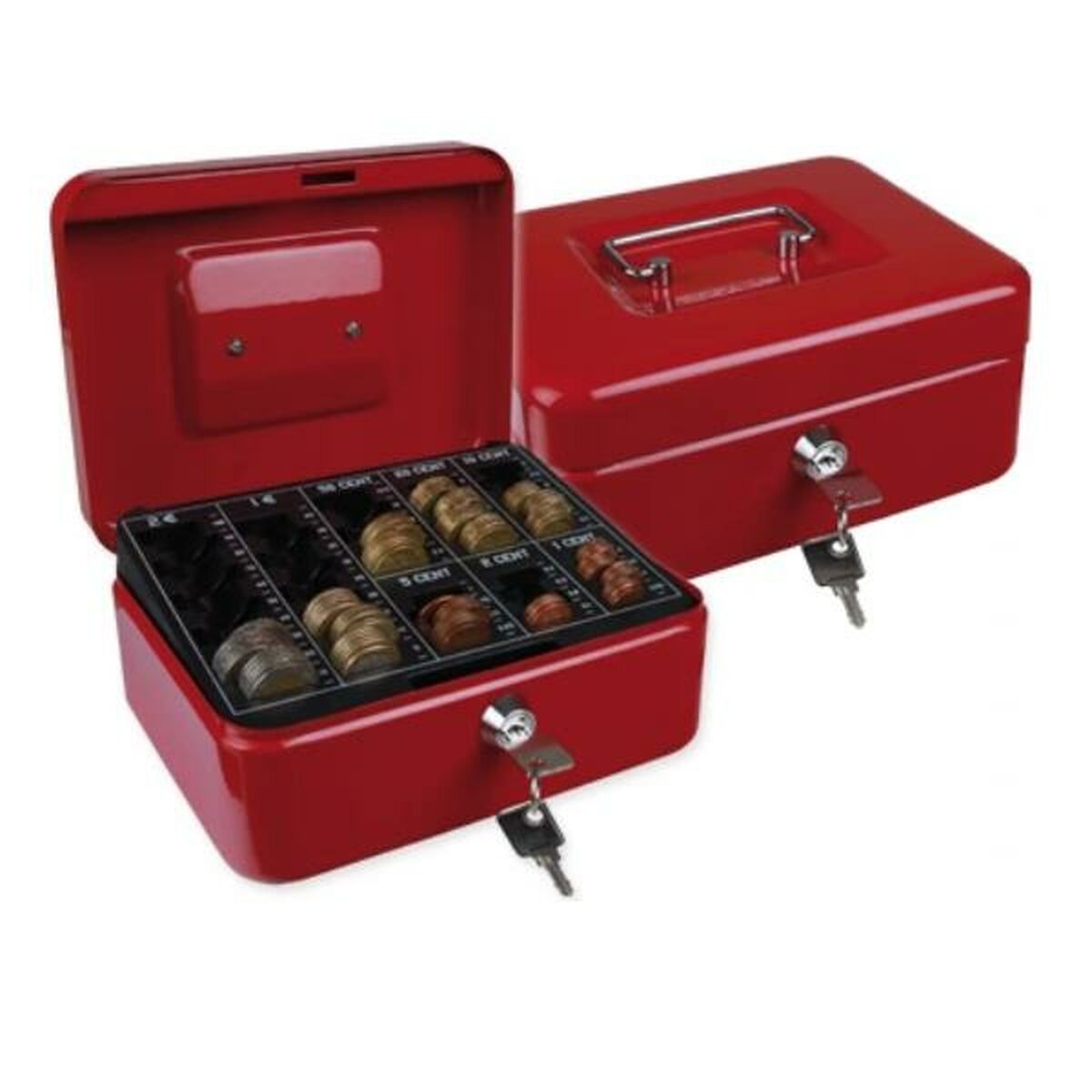 Safe-deposit box Q-Connect KF03318 Red Aluminium