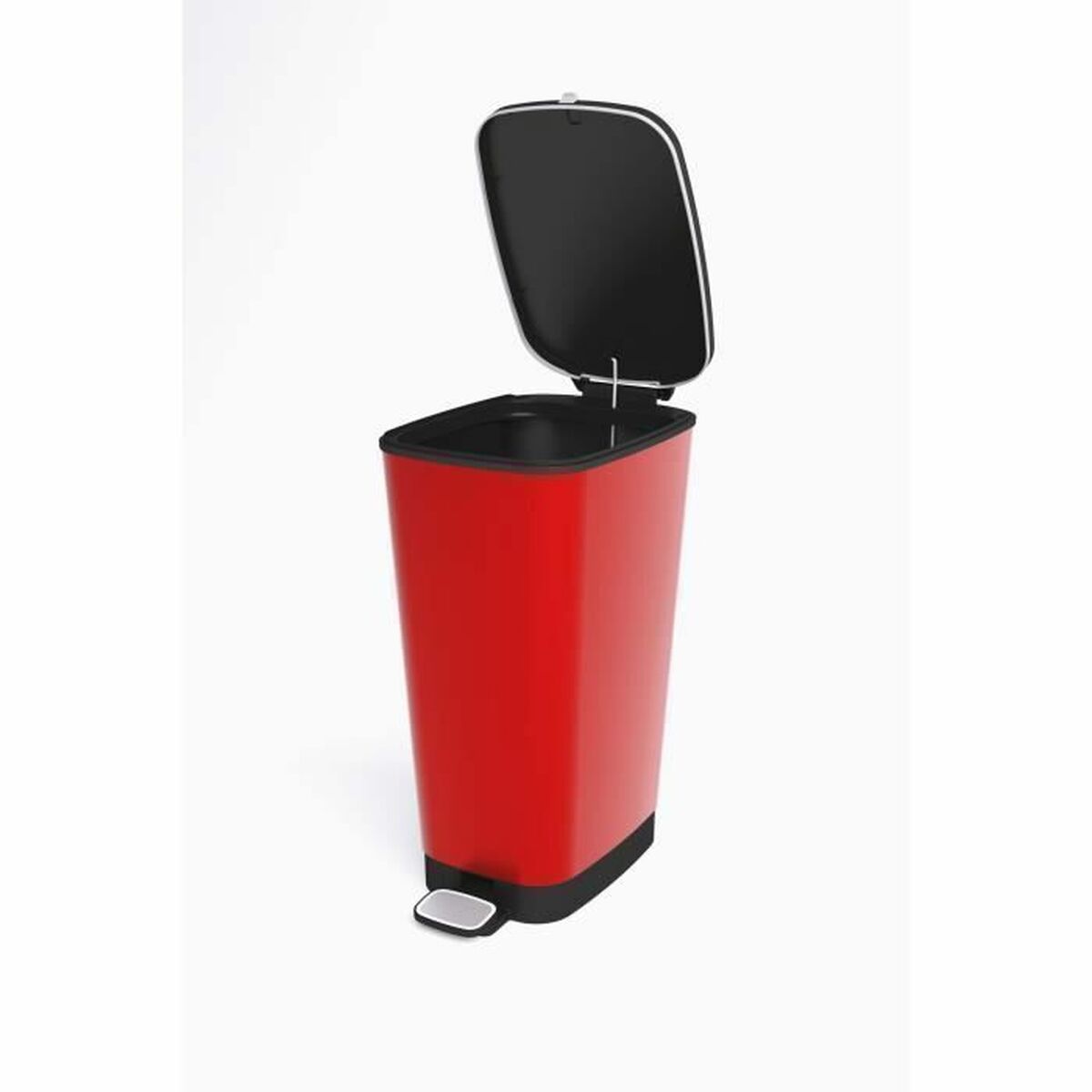 Waste bin with pedal KIS Red polypropylene 50 L