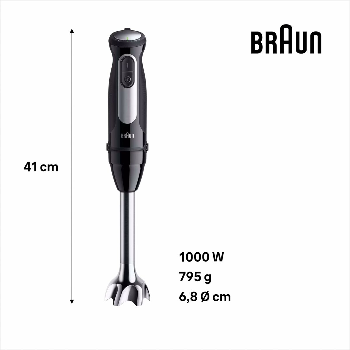 Kézi turmixgép Braun Fekete