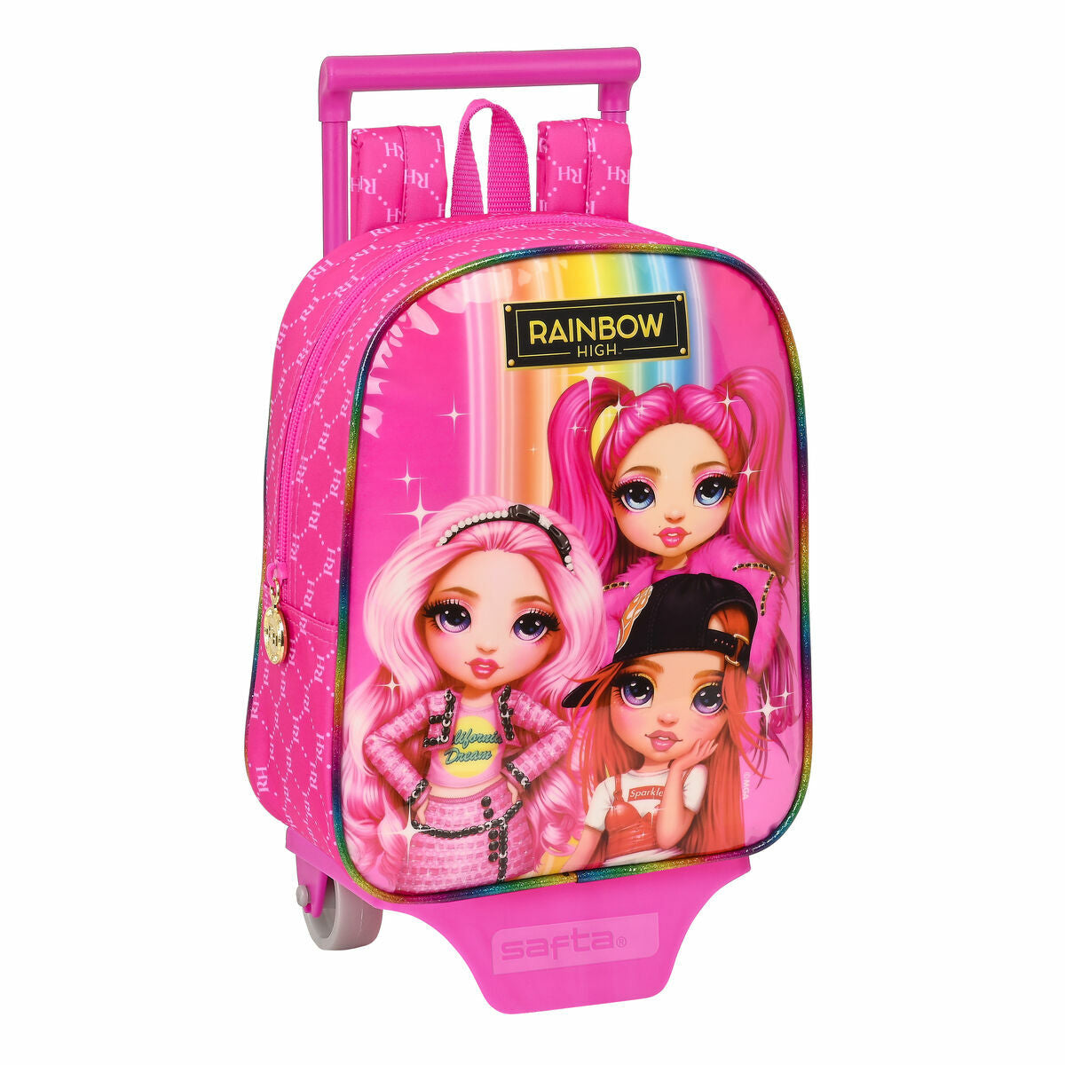 School Rucksack with Wheels Safta Multicolour