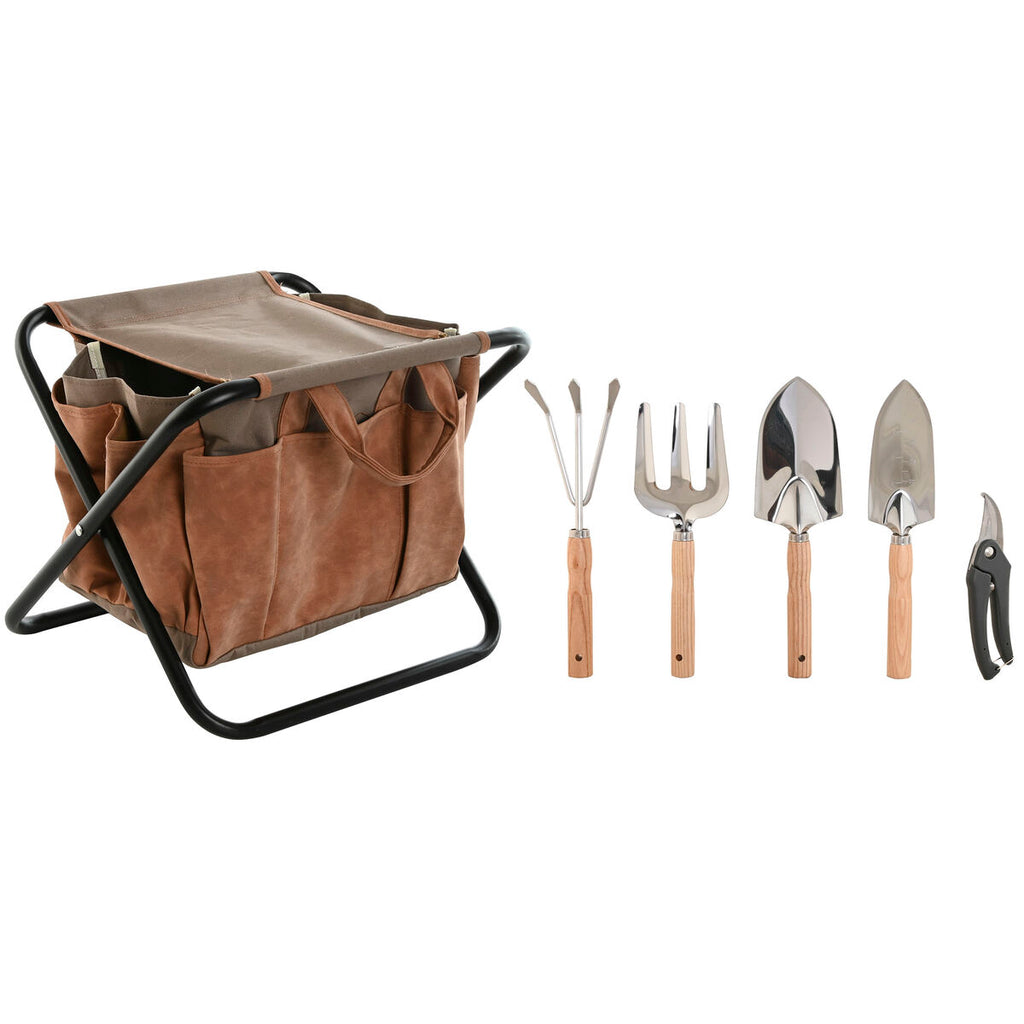 Garden tool kit Home ESPRIT 7 Pieces Brown