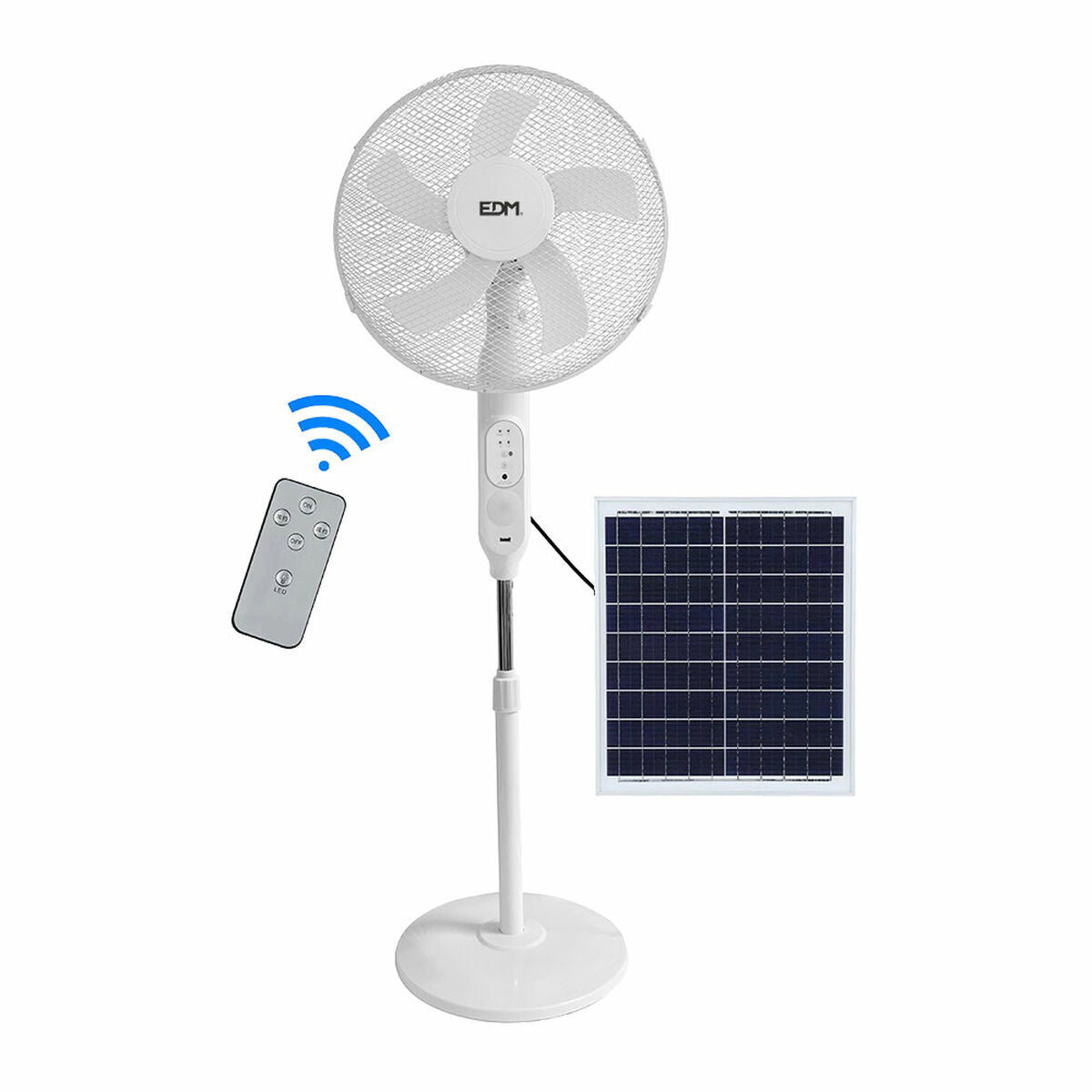 Freestanding Fan White Solar