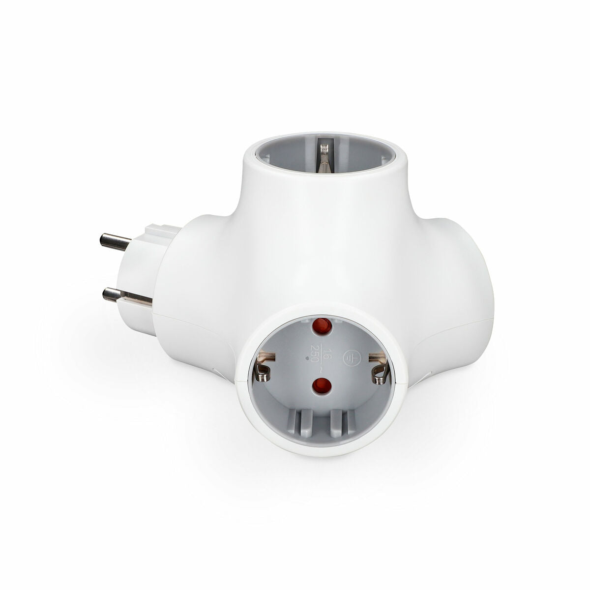 3-socket plugboard without power switch White