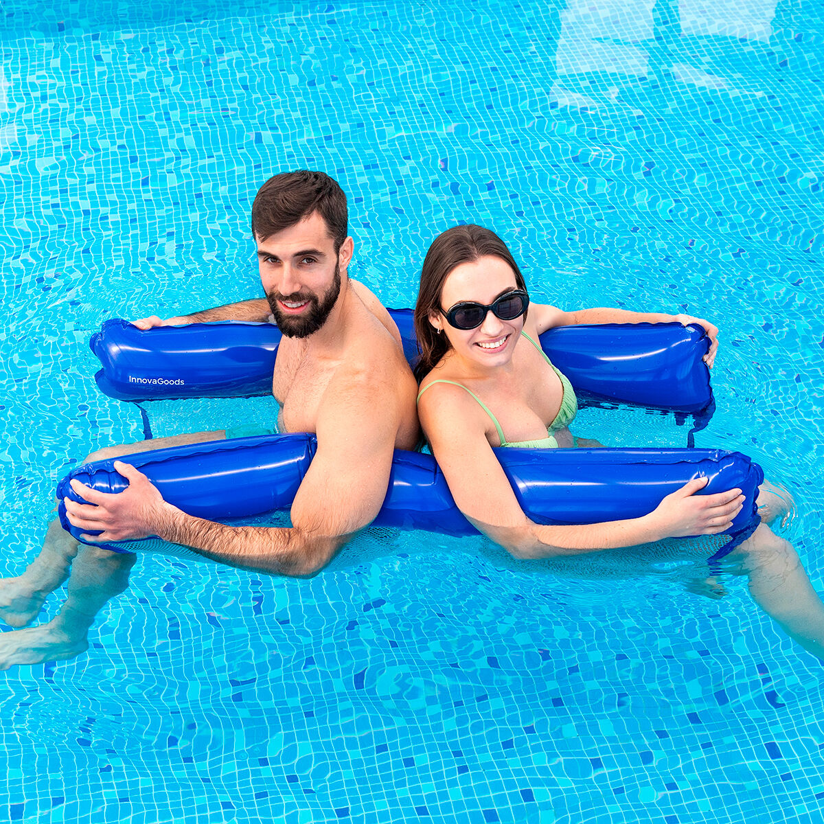 Double Floating Water Hammock for Swimming Pool Twolok InnovaGoods