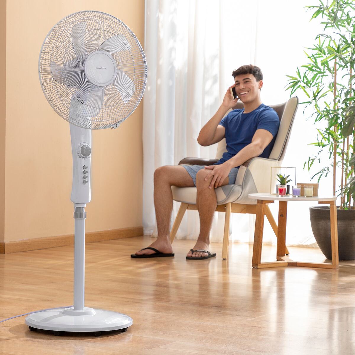 Freestanding Fan Freshinn White 45 W