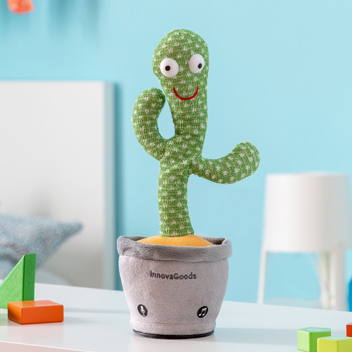 Rechargeable Dancing and Talking Cactus with Music and Multicoloured LED