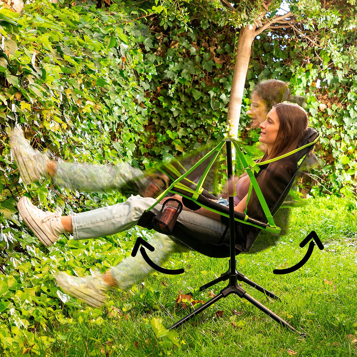 Folding Camping Chair with Swing