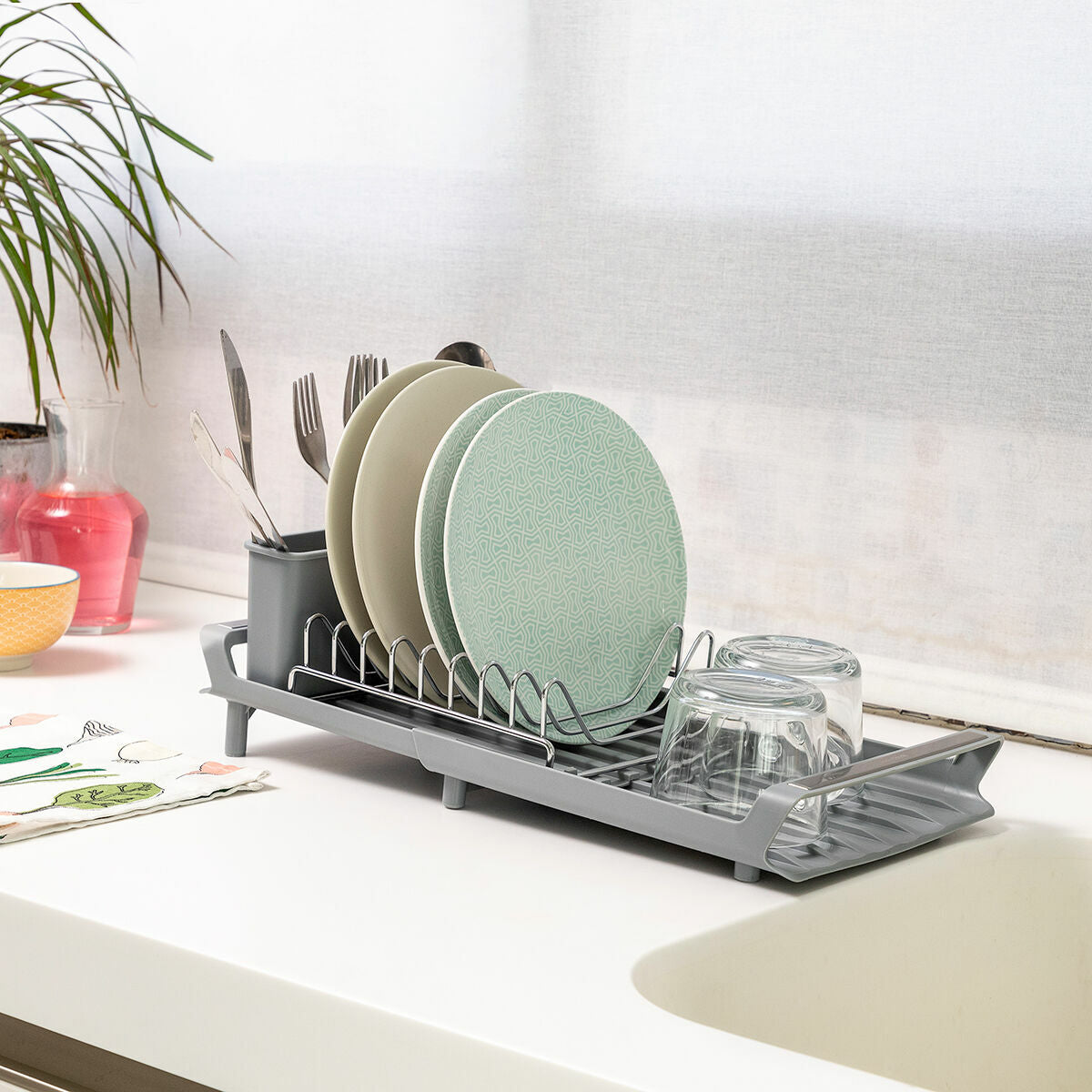 Extendible Dish Drainer for Sink