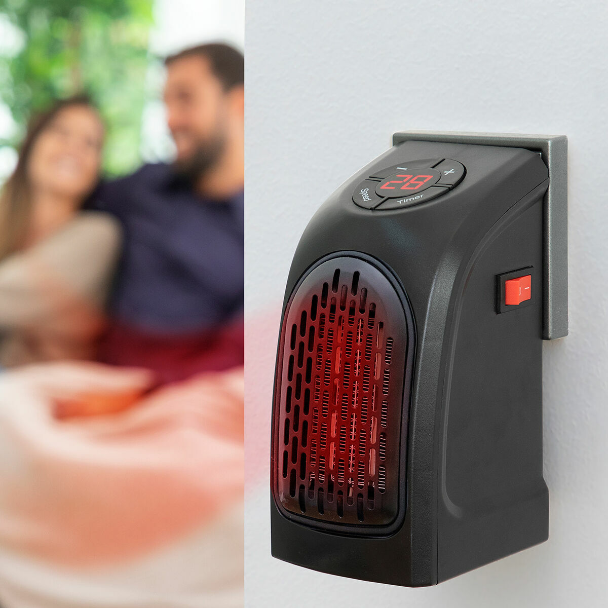 Portable Mini Plug Heater 400 W