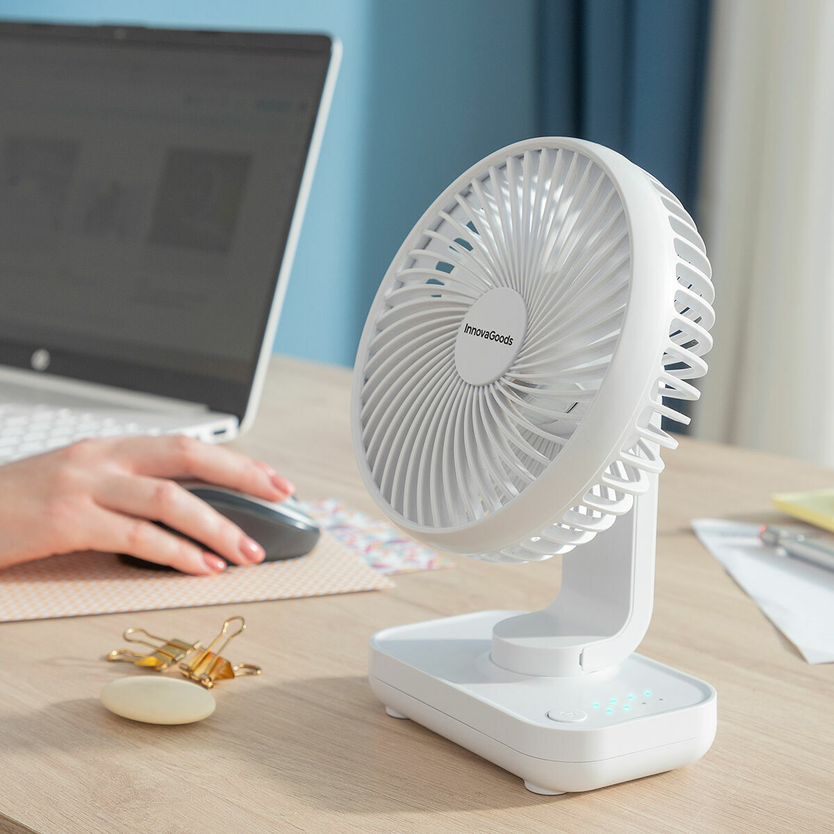 Rechargeable Desk Fan Fanrec Ø5,4'' 3600 mAh / 13,3 W