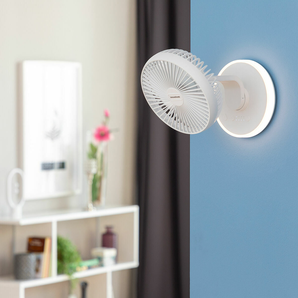Rechargeable Desk Fan with LED