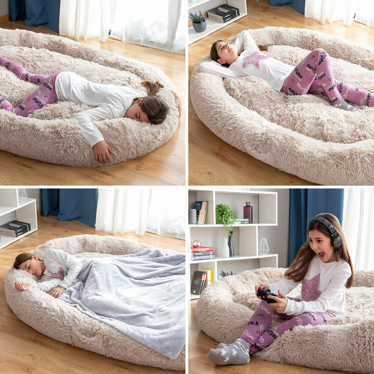 Human Dog Bed XXL Beige