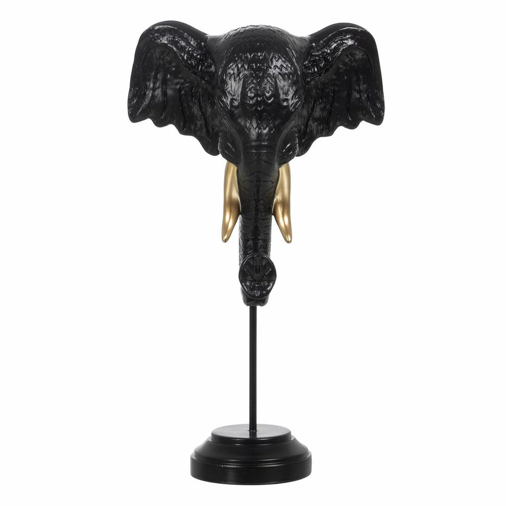 Decoratief figuur zwart gouden olifant