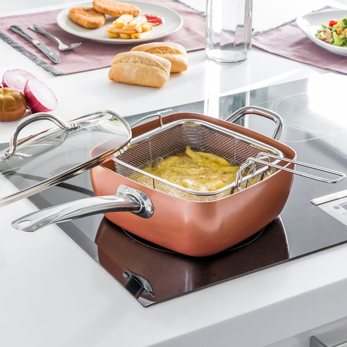 All-Purpose Copper Pan Set 5 in 1 Coppans 4 Pieces