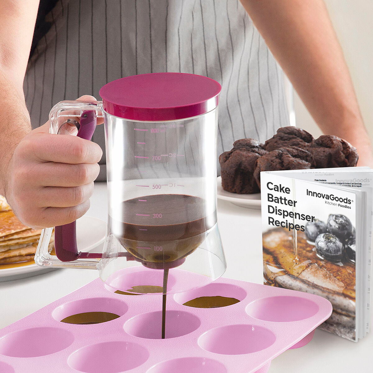 Cake Batter Dispenser with Recipe Box