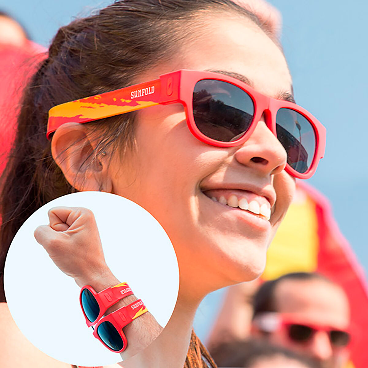Feltekerhető napszemüveg Sunfold Spain Red 