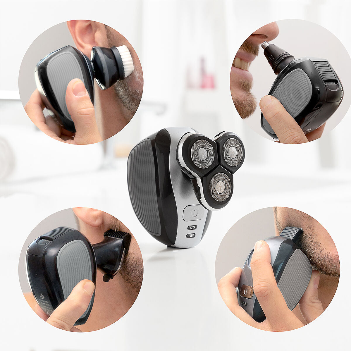 5 in 1 Oplaadbare Ergonomische Multifunctionele Scheerapparaat Shavestyler