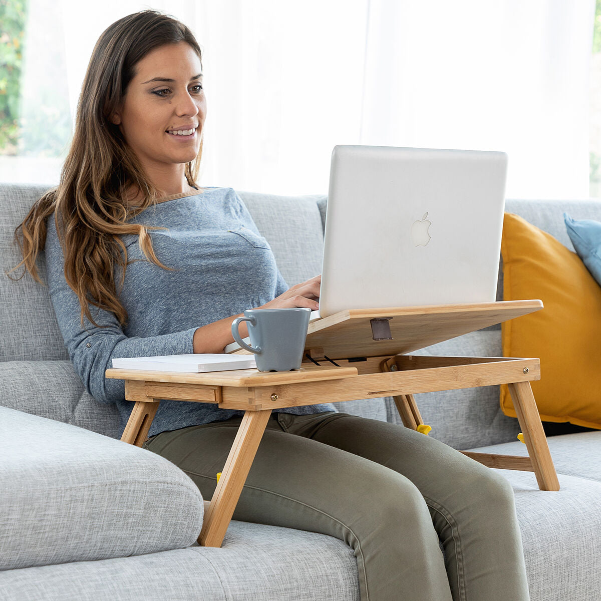 Bamboo Folding Side Table