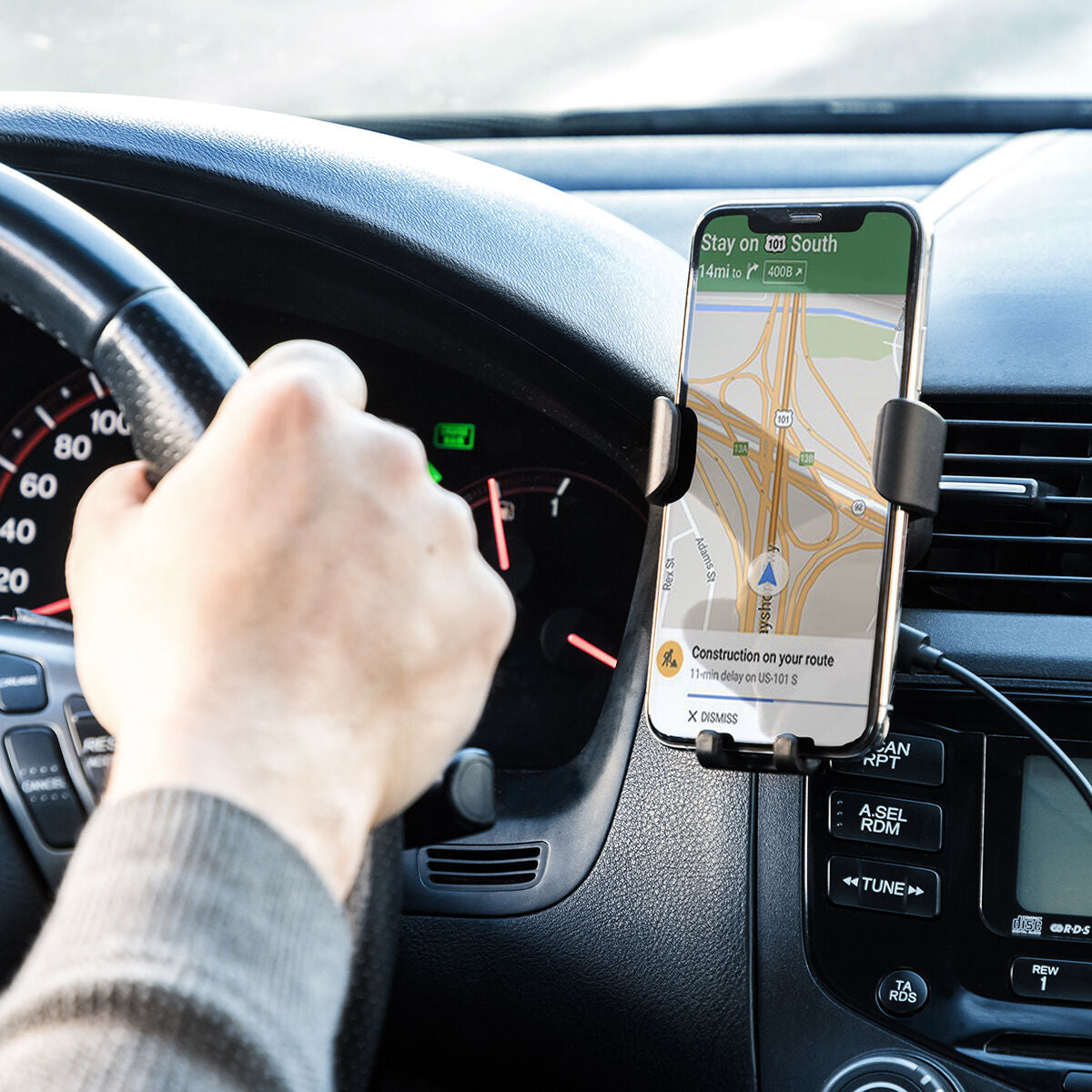 Mobile Phone Holder with Wireless Charger for Cars