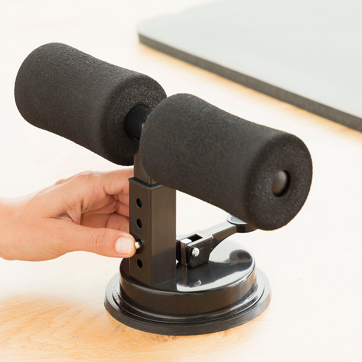 Sit-up Bar for Abdominals with Suction Pad and Exercise Guide