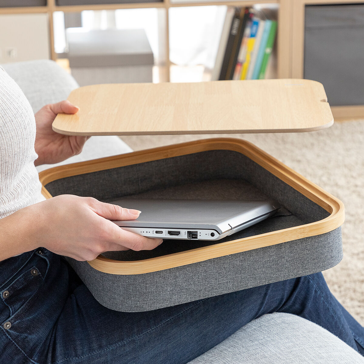 Portable Laptop Desk with Storage Tray Larage