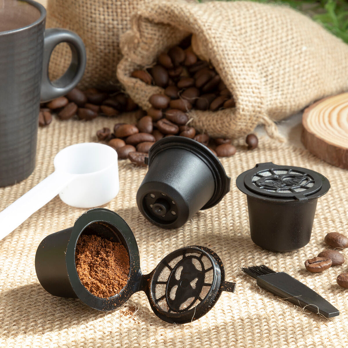 Set of 3 Reusable Coffee Capsules