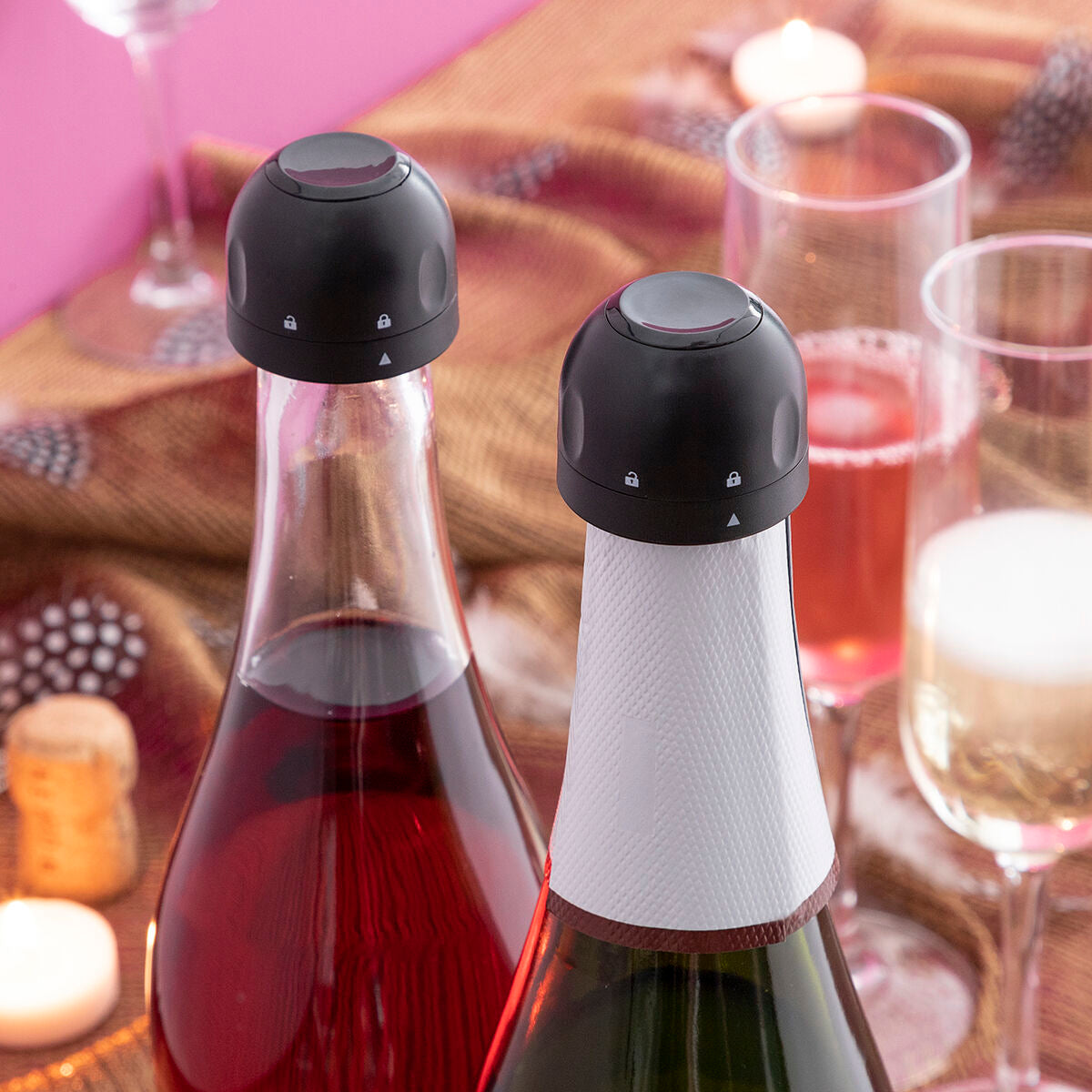 Set of Champagne Stoppers Pack of 2 units