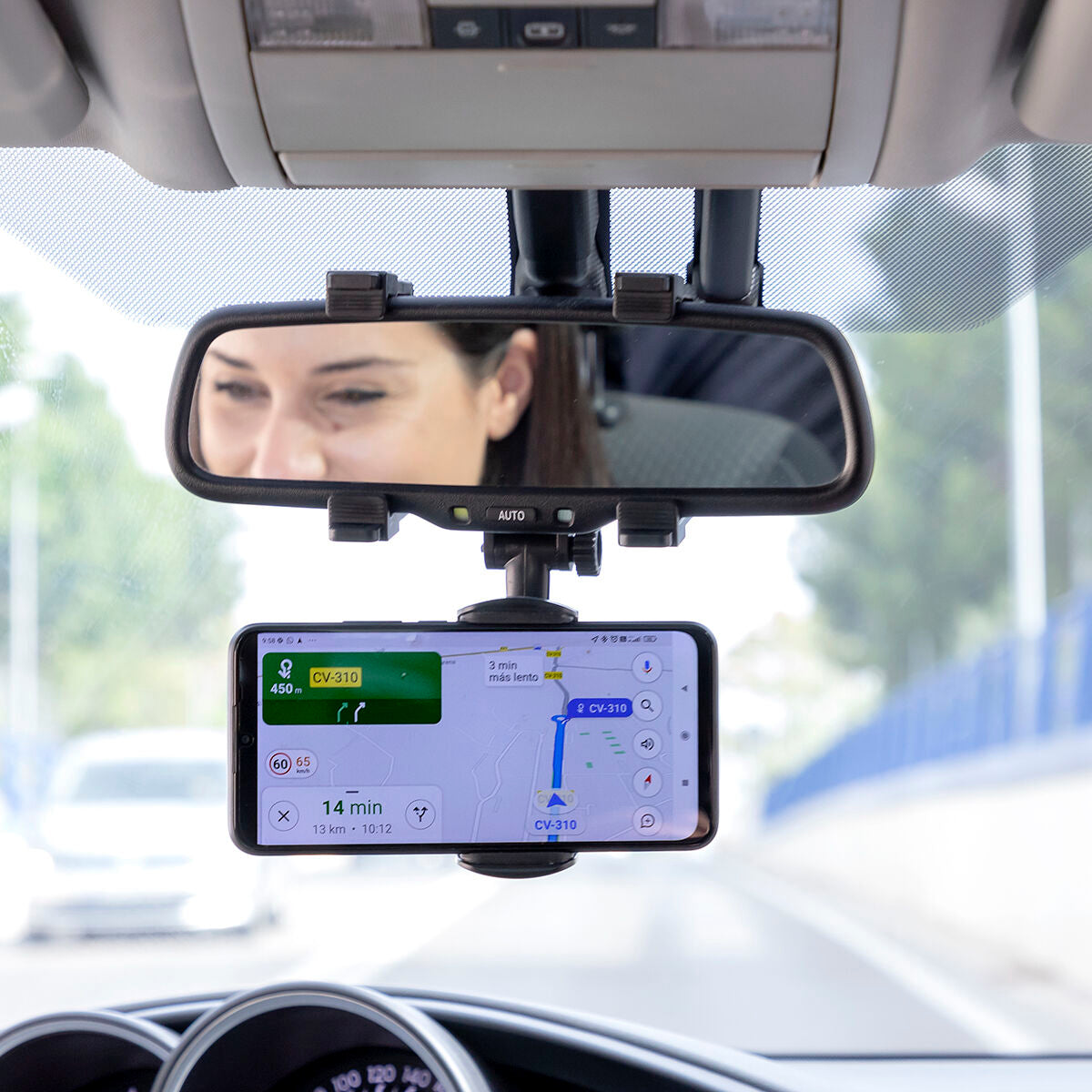 Smartphone Holder for Rearview Mirror Stropp