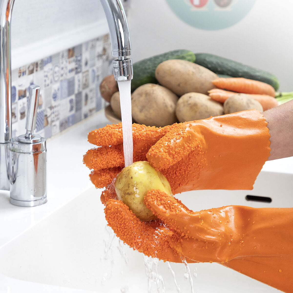 Guantes para limpieza de frutas y verduras Glinis InnovaGoods