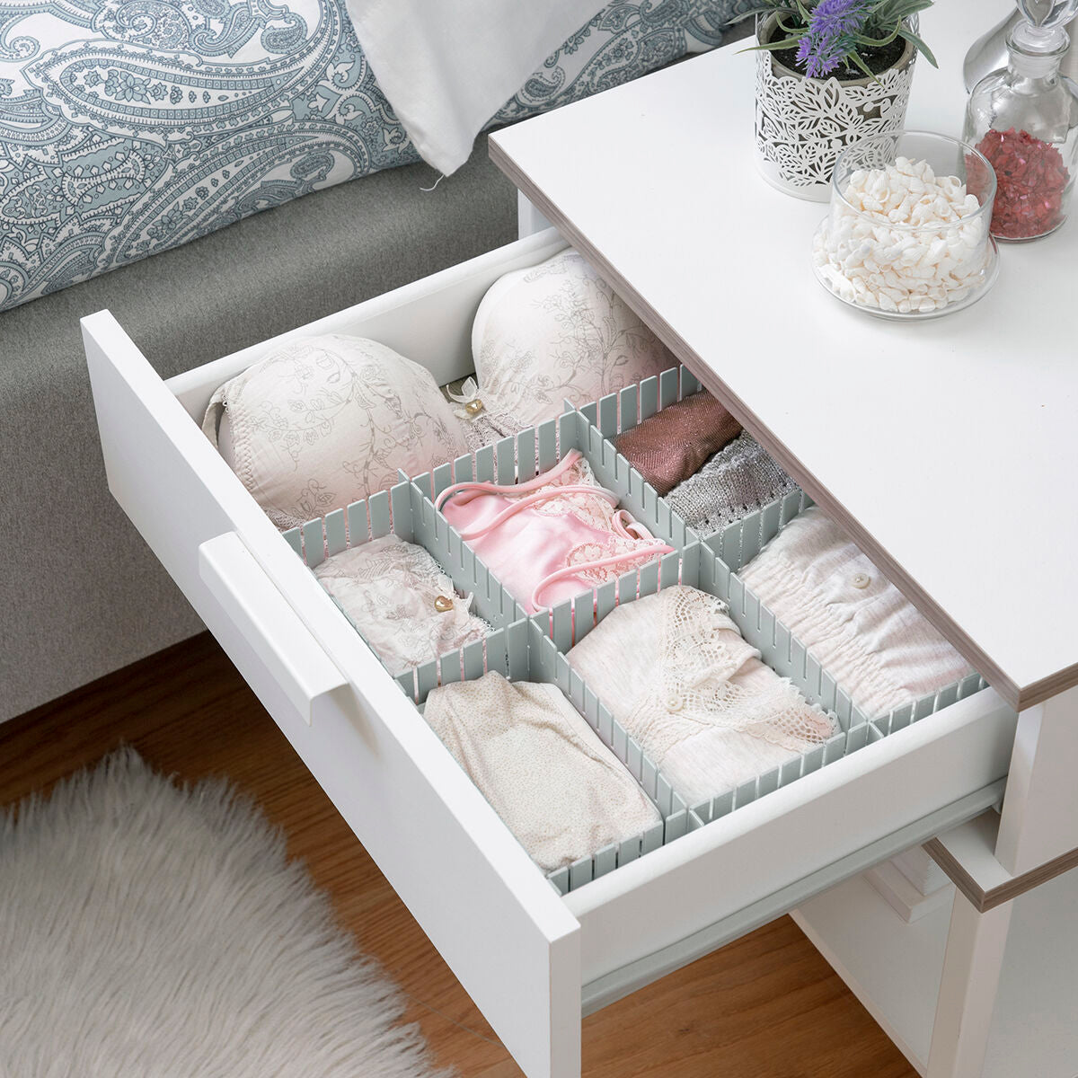 Adjustable Drawer Organiser 16 Units