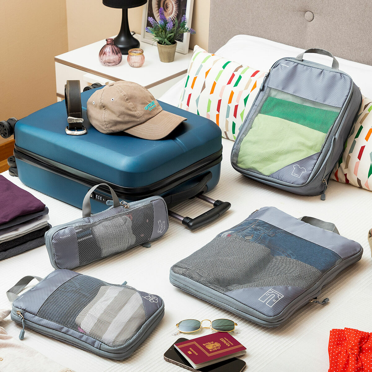 Suitcase Organiser Compression Bags 4 Pieces
