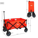 Red Aktive multi-purpose beach cart made of steel and polyester