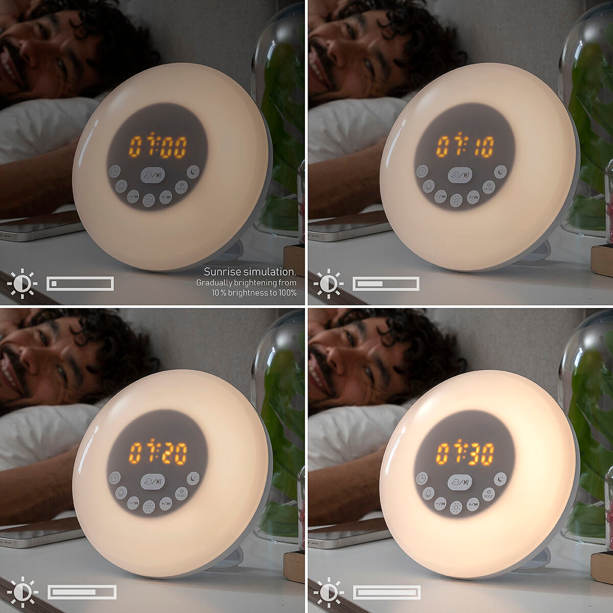 Rechargeable Sunrise Alarm Clock with Speaker Sunrilk InnovaGoods